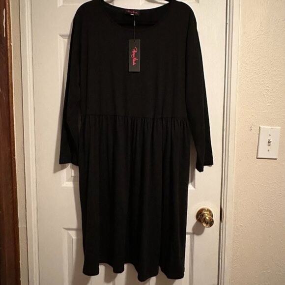 Hanna Nikole Women Casual Short Sleeve Dresses Empire Waist w/Pockets Size 20W - Picture 1 of 13